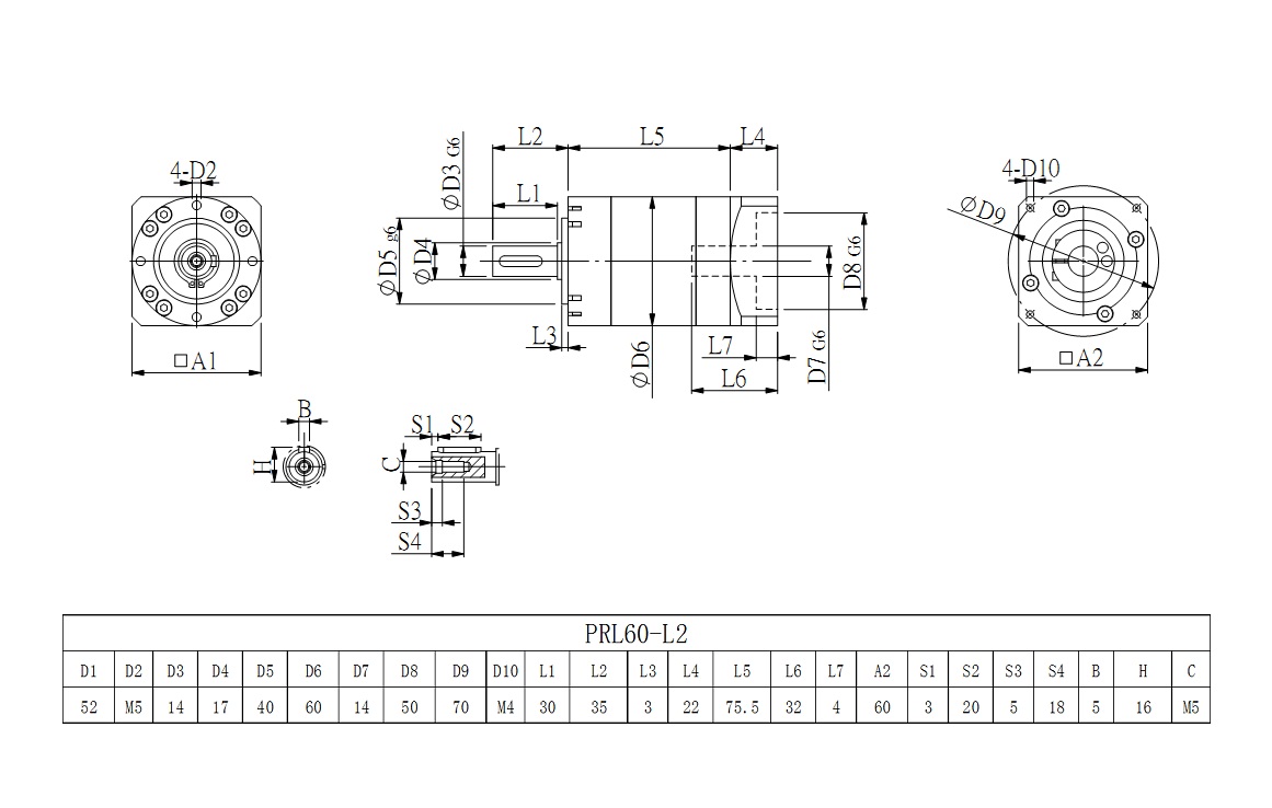 PRL60系列L2圖紙  PRL60系列L2圖紙