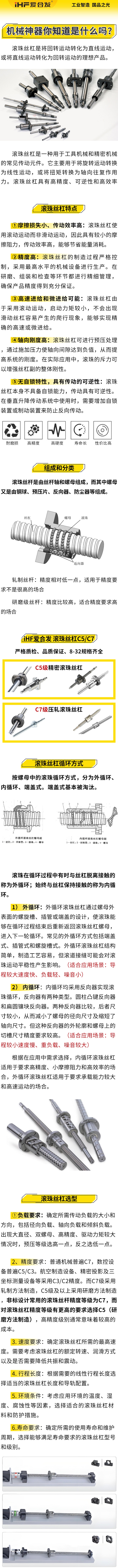 愛合發(fā)：機(jī)械神器，滾珠絲杠分類與特點(diǎn)